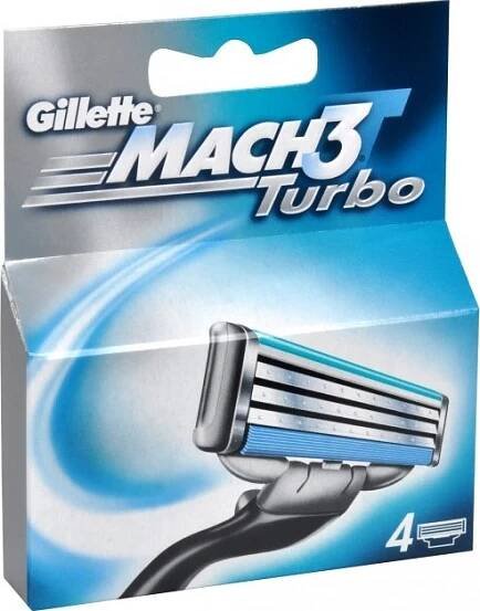 Gillette Mach 3 Turbo 4 ks od 199 Kč