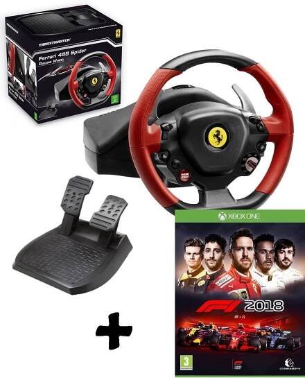 Volant Thrustmaster Ferrari 458 Spider + F1 2018
