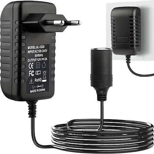 Adaptér měniče napájení AC DC 230V na 12V vestavěný napájecí zdroj spínaný napájecí kabel prodlužovací kabel zapalovač cigaret 100-240 V 24 W Retoo