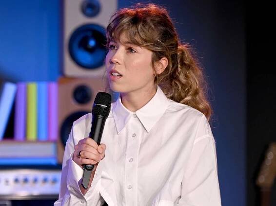 Jennette McCurdy speaks onstage at The Future of Audiobooks Event with Spotify 2023 on October 03, 2023 in New York City.