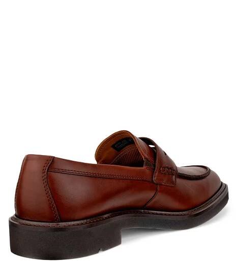 Men's ECCO® Metropole London Leather Penny Loafer - Brown - Back
