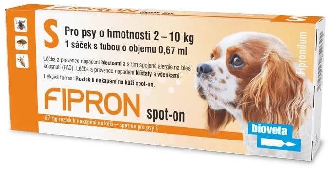 Bioveta Fipron Spot-On pro psy 2-10 kg/1x 0,67 ml od 72 Kč