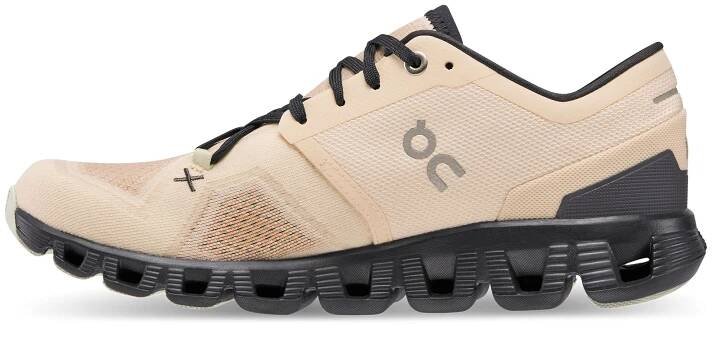 On Cloud X 3 Fawn & Magnet Women Road running Shoes