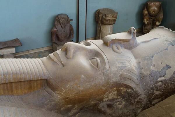 Ramses II Colossus in Memphis Egypt