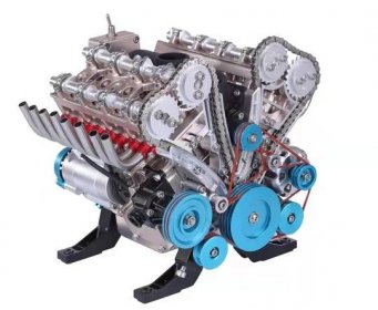 500+Pcs 1:3 V8 Engine Model Metal Mechanical Engine Science Experiment Physics 1