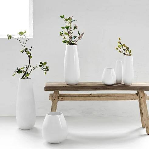 Asaselection Váza Ease 25 cm, bílá