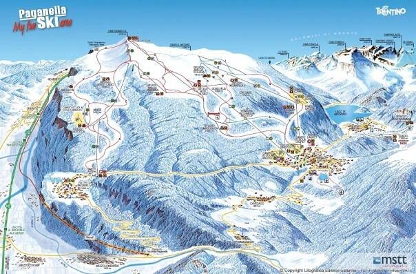ski map Paganella