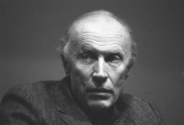 Eric Rohmer au Centre Pompidou, en février 1986