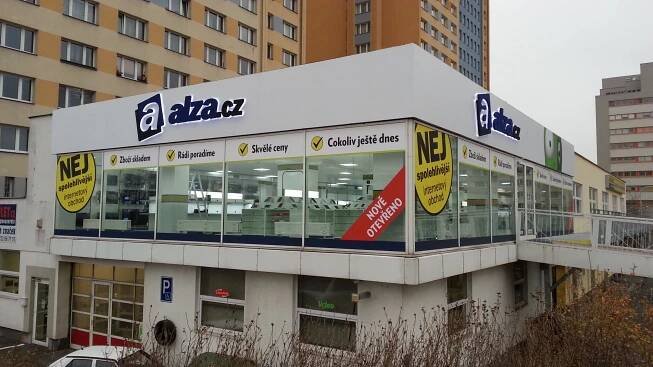 Alza – PVC polepy pobočky Háje – 0101, s.r.o.