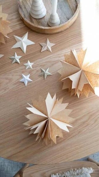 DIY-Stern aus Kaffeefiltern 🌟 Ganz viele von euch haben richtig geraten: Dieser hübsche Stern besteht tatsächlich aus Kaffeefiltern – und das mit nur 7 Stück! ✨ So geht’s: 1️⃣ Die Kaffeefilter bündig übereinanderlegen. 2️⃣ In der Mitte und entlang des unteren Randes etwas Kleber auftragen und die Schichten zusammenkleben. 3️⃣ Schneidet an der offenen Seite eine Zackenform, um die sternförmigen Spitzen zu erstellen. 4️⃣ Nun den Stern auffächern, die erste und letzte Lage aneinanderkleben – f...