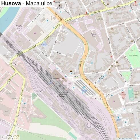 Husova - mapy | Kurzy.cz