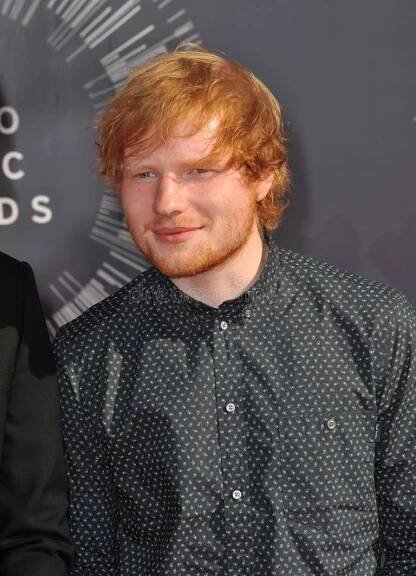 LOS ANGELES, CA - AUGUST 24, 2014: Ed Sheeran at the 2014 MTV Video Music Awards at the Forum, Los Angeles. Ed sheeran stock images, royalty-free photos and pictures