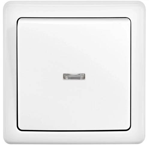ABB Tlačítko 1/0 SWING, se signalizací, 10 A - 250 V, bílé