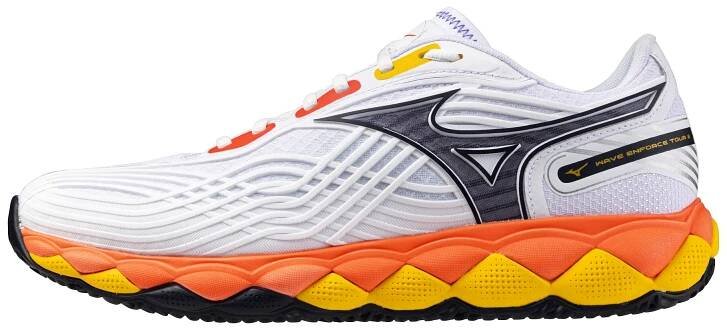 Pánská tenisová obuv Mizuno Wave Enforce Tour 2 Clay White/Fiery Coral 2/Citrus