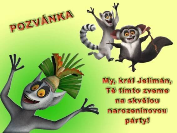 Vtipná d?tská pozvánka na oslavu narozenin