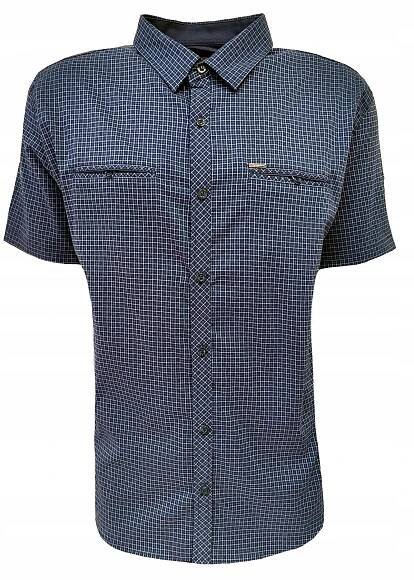 Pánská sportovní košile bavlna s kostkovaným vzorem NAVY BLUE BAGARDA XL Model JP5307 NAVY BLUE