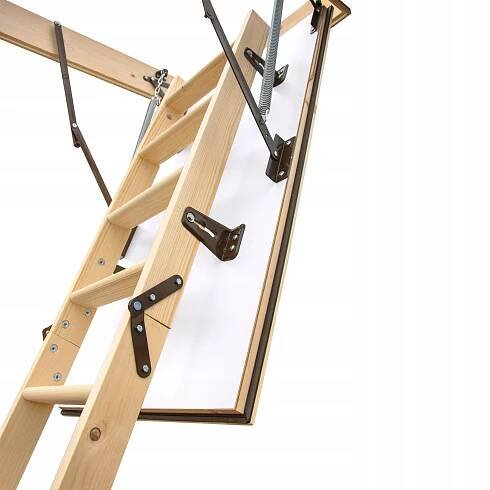 Půdní schody Výlez 4STEP GREENLINE 113x55 35 mm Šrouby Lišty SET Délka přepravky 113 cm