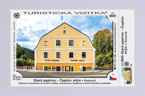 Turistická vizitka - Čapkův mlýn » Muzeum Náchodska
