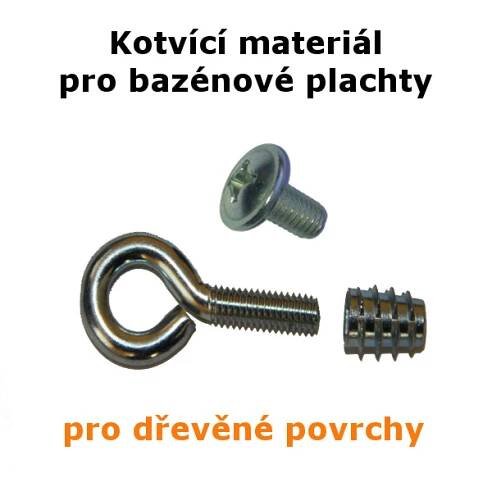 Kotvící materiál pro plachty do dřeva