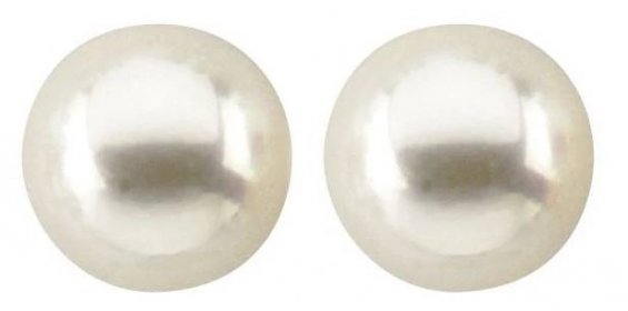 Nazar's 5mm akoya pearl stud earrings 14k white gold