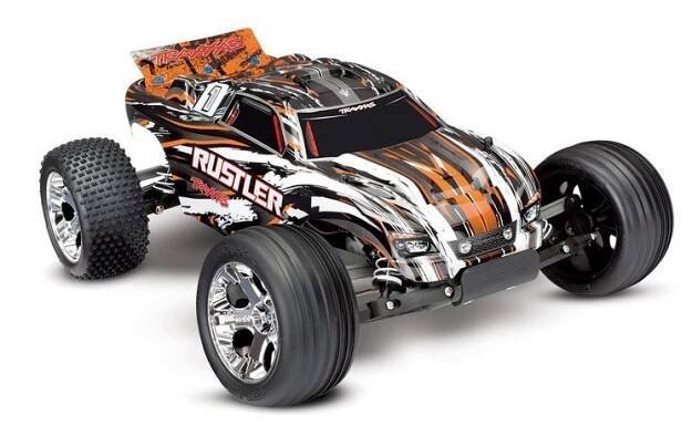 RC auto Traxxas Rustler 1:10 RTR, oranžová