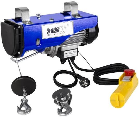 Lanový kladkostroj 540 W 250 kg 12 m - Elektrické navijáky MSW