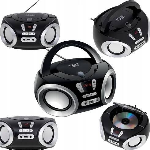 Radiopřijímač Bombox Kuchyňské rádio Přenosné CD MP3 USB FM rádio AUX LCD
