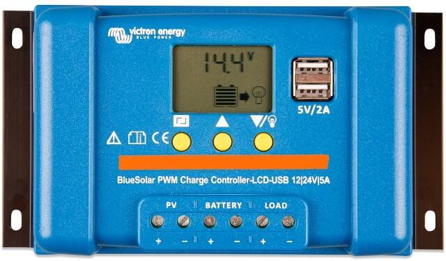 Solární regulátor nabíjení BlueSolar PWM (DUO) LCD&USB | Victron Energy