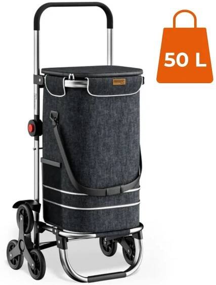 Jurhan Nákupní taška na kolečkách do schodů COMFORT, 50l, černá 109120 od 1 058 Kč - Heureka.cz