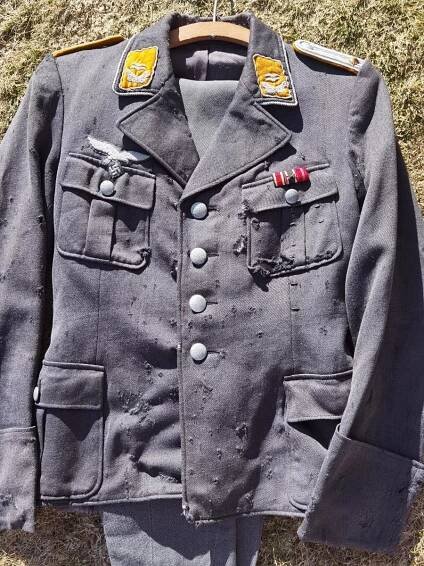 Německá Uniforma pilota Luftwaffe - původní originál lw Wh ss