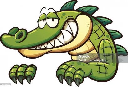 Kreslený krokodýl - Bez autorských poplatků Krokodýl - Krokodýlovití vektorové obrázky