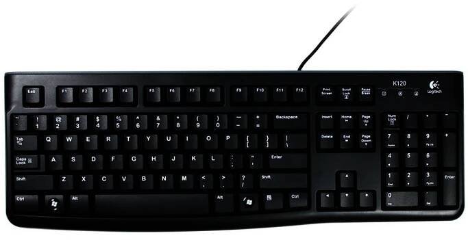 K120 KLÁVESNICE USB BLACK LOGITECH