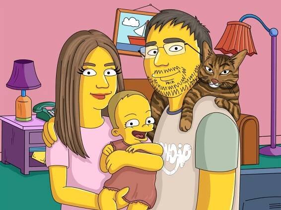 Portrét ve stylu Simpsonových
