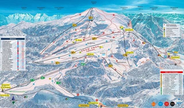 Reit im Winkl - mapa sjezdovek
