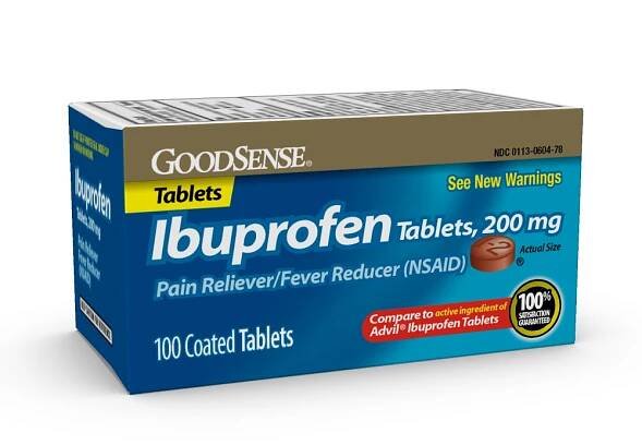 GoodSense® Ibuprofen 200 mg Brown Coated Tablets 100 Count