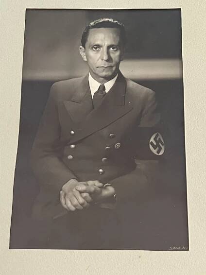 Framed portrait of Paul Joseph Goebbels - minister of propaganda