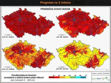 Rozsah zemědělského sucha v ČR se poslední měsíc stále zvětšuje - Naše voda