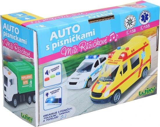 Wiky Auto popelářské s efekty 17 cm Míša Růžičková