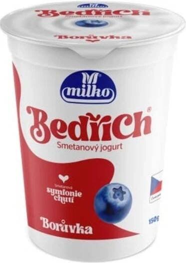 Milko Bedřich smetanový jogurt borůvka 10% 150 g