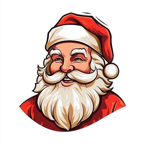 Classic Santa Claus Coloring Page - Origin image
