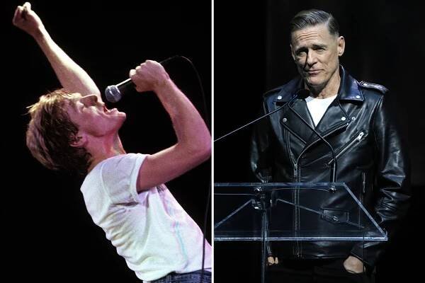 Bryan Adams in the '80s and now.