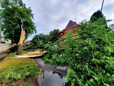 FOTO: Prudká bouřka kácela na Svitavsku stromy, tisíce lidí se ocitly bez proudu