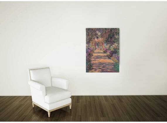 Obraz Monet - Une Allée du jardin, 60x80 cm