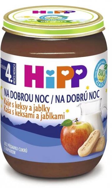 HiPP BIO Kaše na dobrou noc s keksy a jablky 190g