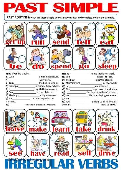 Image result for irregular verbs past simple online quiz for children