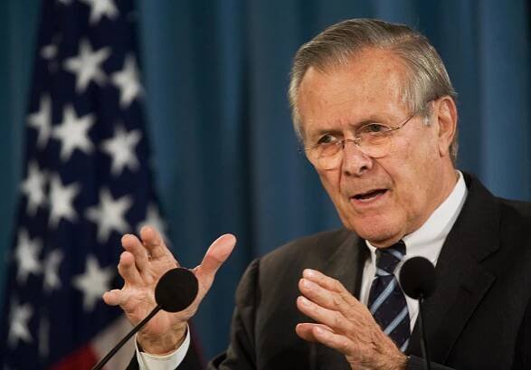 Year ago former Defense Secretary Donald Rumsfeld spoke of the world's great 
