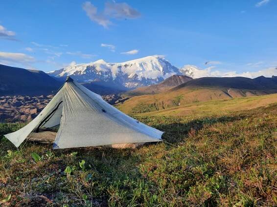 campsite under Mt Sanford CW 2023