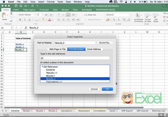 table of contents, index, manual, excel