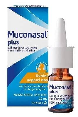 MUCONASAL PLUS NAS 1,18MG/ML NAS SPR SOL 1X10ML