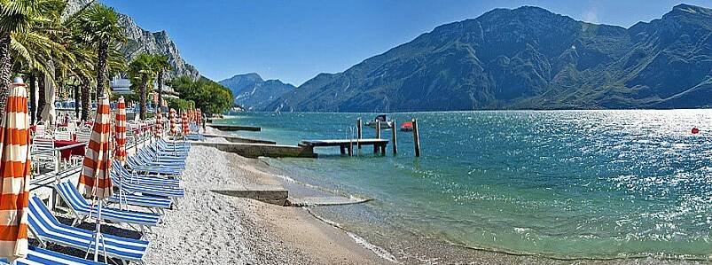 Limone sul Garda, typ jeho pláží